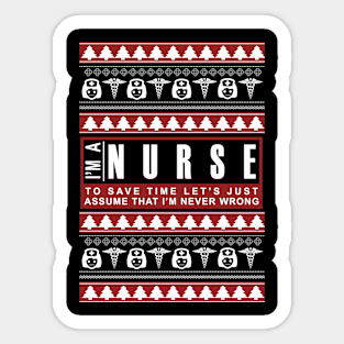 I'm christmas Nurse Sticker